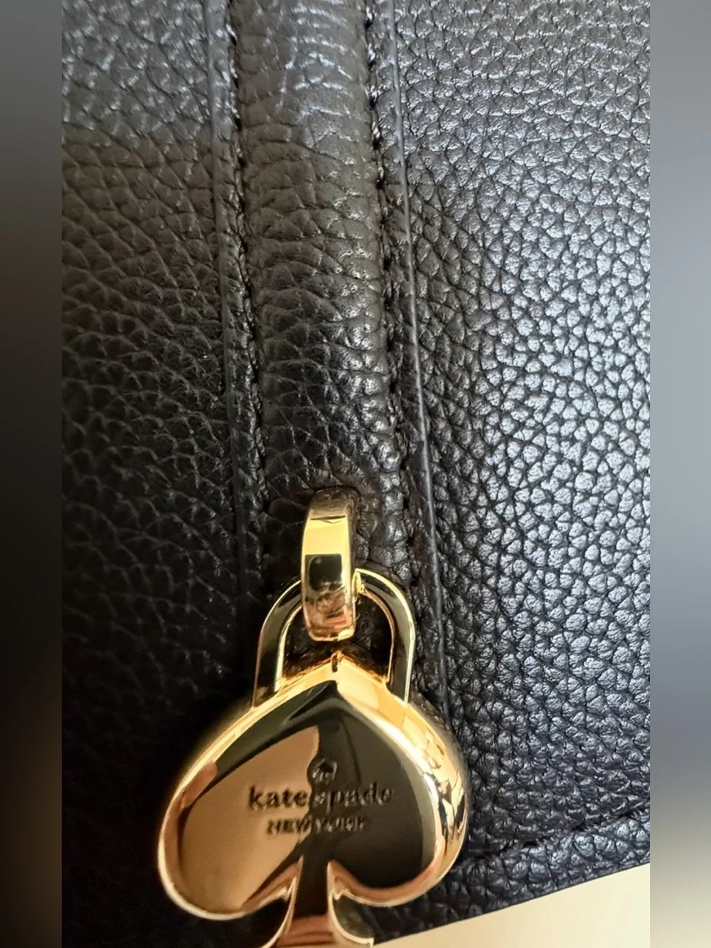 Kate Spade Kayla Pebbled Leather Saddle Bag Black